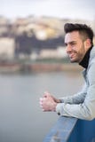 Handsome man enjoying the city view royalty free stock photography Handsome man enjoying the city view royalty free stock photography