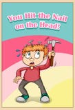 Hit The Nail On The Head Cartoon Stock Vector ...