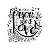 You are loved hand lettering. royalty free illustration You are loved hand lettering. royalty free illustration