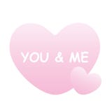 You and me bright pink hearts stock illustration You and me bright pink hearts stock illustration