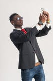 Young african using phone royalty free stock photo Young african using phone royalty free stock photo