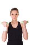Young Attractive Female Exercise Using Weights Stock Image