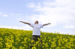 Young Attractive Man In Summer Field Royalty Free Stock Photo Young Attractive Man In Summer Field Royalty Free Stock Photo