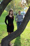 Young Beautiful Couple In Park Stock Photos Young Beautiful Couple In Park Stock Photos