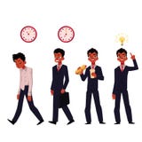 Young black, African American businessman in various business situations Stock Image Young black, African American businessman in various business situations Stock Image
