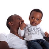 Young Black Family Stock Image