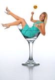 Young Blond In A Martini Glass Stock Photos Young Blond In A Martini Glass Stock Photos