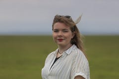 Young blonde in a meadow royalty free stock photo Young blonde in a meadow royalty free stock photo