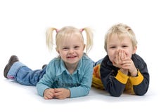 Young Brother And Sister Royalty Free Stock Photo Young Brother And Sister Royalty Free Stock Photo