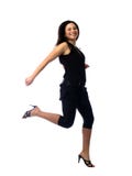 Young Brunette Running Stock Image