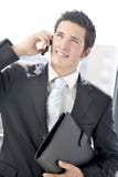 Young business man on the phone