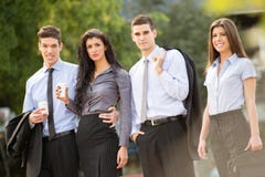Young Business People On The Coffee Break Stock Photography