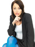 Young Business Woman with a Secret stock image Young Business Woman with a Secret stock image