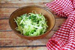 Young Cabbage Salad With Dill Royalty Free Stock Image Young Cabbage Salad With Dill Royalty Free Stock Image