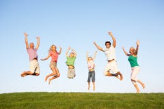 Young couple with grandparents and children royalty free stock photos Young couple with grandparents and children royalty free stock photos