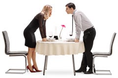 Young couple having an argument at a restaurant table stock image Young couple having an argument at a restaurant table stock image