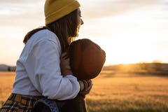 Young Couple Kissing And Hugging At Sunset .Millennial Happy People Concept Royalty Free Stock Photo