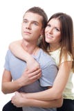 Young Couple Sit Together Stock Photo Young Couple Sit Together Stock Photo
