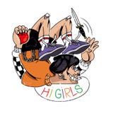 Hi girls vector illustration Hi girls vector illustration