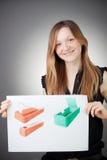 Young Design Engineer Woman Shows A Design Plan Royalty Free Stock Photos Young Design Engineer Woman Shows A Design Plan Royalty Free Stock Photos