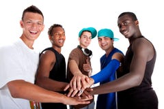 Young Fresh Group Of Hip Teenagers. Royalty Free Stock Photography Young Fresh Group Of Hip Teenagers. Royalty Free Stock Photography