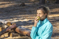 Woman, lifestyle, nature, apple, fresh air, outdoor stock images Woman, lifestyle, nature, apple, fresh air, outdoor stock images