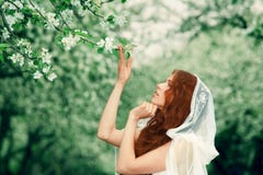 Young girl in the garden Stock Photos Young girl in the garden Stock Photos