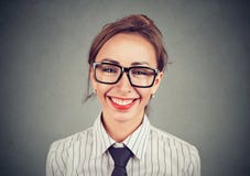Cheerful pretty woman in glasses royalty free stock photo Cheerful pretty woman in glasses royalty free stock photo