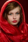 Young Girl In A Red Hood Stock Image Young Girl In A Red Hood Stock Image