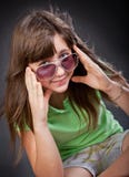 Young Girl In Sun Glasses Royalty Free Stock Images Young Girl In Sun Glasses Royalty Free Stock Images
