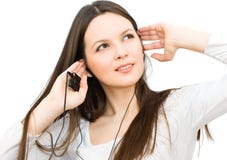 Young Girl Listening To Music Royalty Free Stock Photo Young Girl Listening To Music Royalty Free Stock Photo