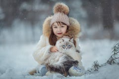 Young girl portrait with cat royalty free stock images Young girl portrait with cat royalty free stock images