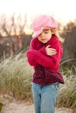 Young Girl Shivering In The Countryside Royalty Free Stock Photos Young Girl Shivering In The Countryside Royalty Free Stock Photos