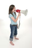 Young Girl Shouting Through Megaphone 3 Royalty Free Stock Image