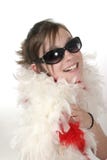 Young Glamour Teen With Feather Boa 1a Royalty Free Stock Photo Young Glamour Teen With Feather Boa 1a Royalty Free Stock Photo