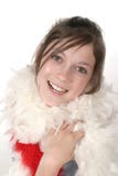 Young Glamour Teen With Feather Boa 2a Royalty Free Stock Photo Young Glamour Teen With Feather Boa 2a Royalty Free Stock Photo