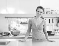 Young housewife in modern kitchen Royalty Free Stock Images Young housewife in modern kitchen Royalty Free Stock Images