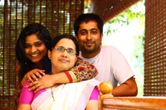 Young Indian Family - Mother, Daughter and Son