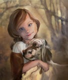 Young lady with dog