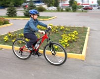 Young man on the bike