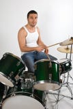 Young Man Drummer Stock Photography