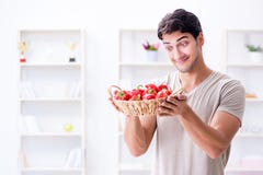 The young man in healthy eating and dieting concept stock photos The young man in healthy eating and dieting concept stock photos