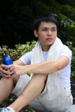 Young man resting royalty free stock photos Young man resting royalty free stock photos