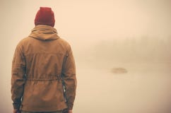 Young Man standing alone outdoor stock images Young Man standing alone outdoor stock images