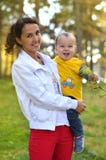 Young Mother With Little Boy Stock Photography