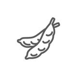 Young peas, vegetable flat color line icon. royalty free illustration Young peas, vegetable flat color line icon. royalty free illustration