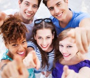 Young people pointing at you stock image Young people pointing at you stock image