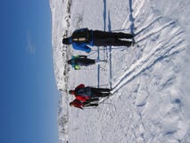 Young persons skiing