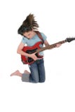 Young Pre Teen Girl Playing Guitar 5 Stock Photography