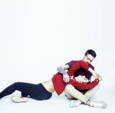 Young pretty couple together, lifestyle people concept, boyfrien Royalty Free Stock Image Young pretty couple together, lifestyle people concept, boyfrien Royalty Free Stock Image